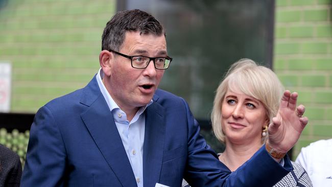 Premier Daniel Andrews and wife Catherine Picture: NCA NewsWire / David Geraghty