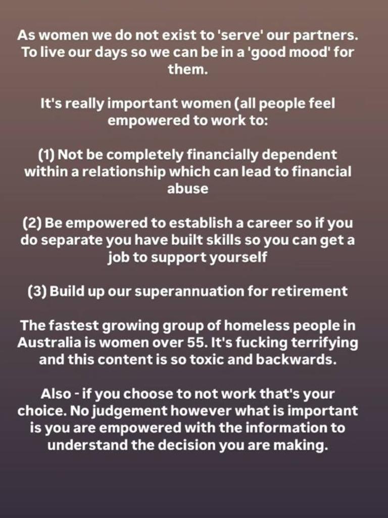 Henshaw's initial post. Picture: Instagram