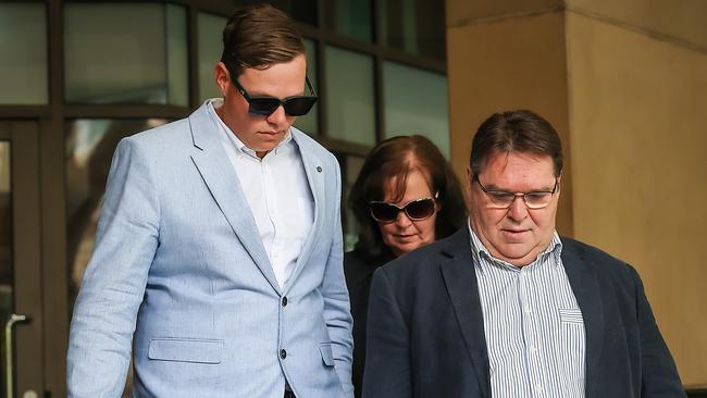 McPherson was supported in court by his parents, partner and two sisters. Picture: NewsWire / Ian Currie