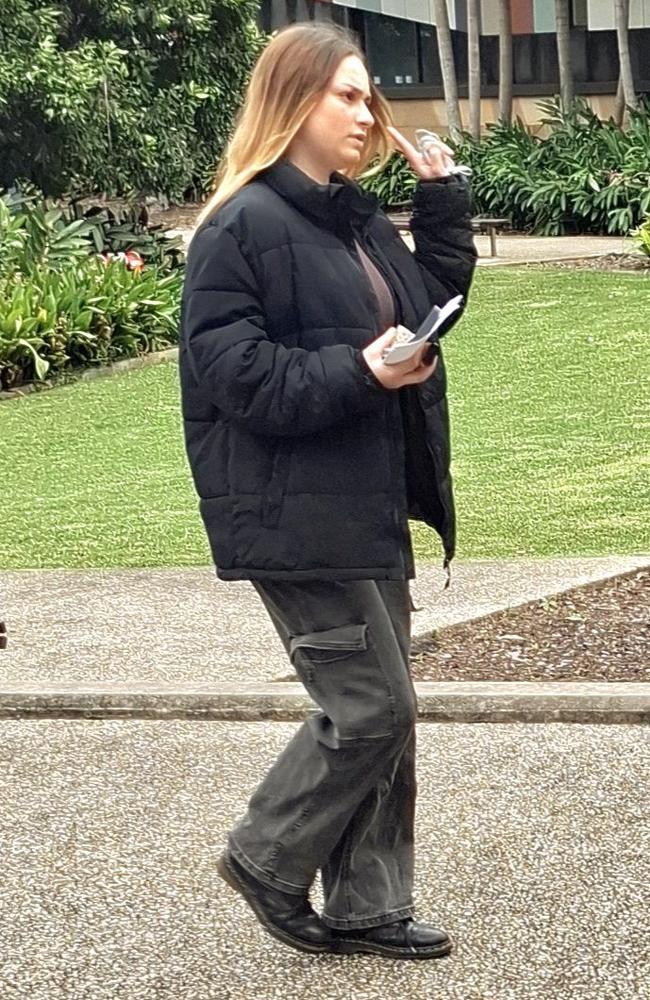 Shakira-Leigh McDonald outside Coffs Harbour Local Court on Wednesday.