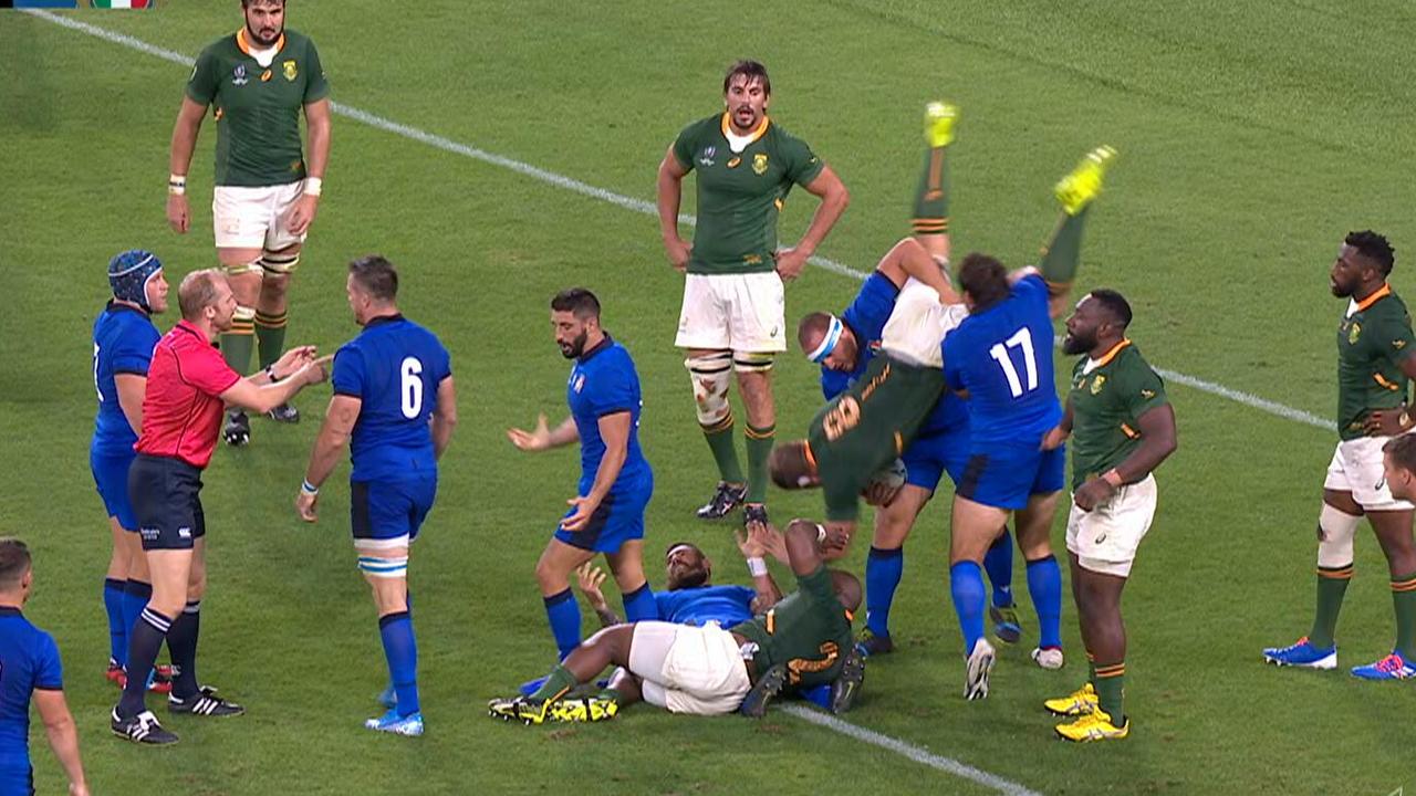 Italy's props have escaped with just a three-match ban for their horror tackle on Duane Vermeulen.