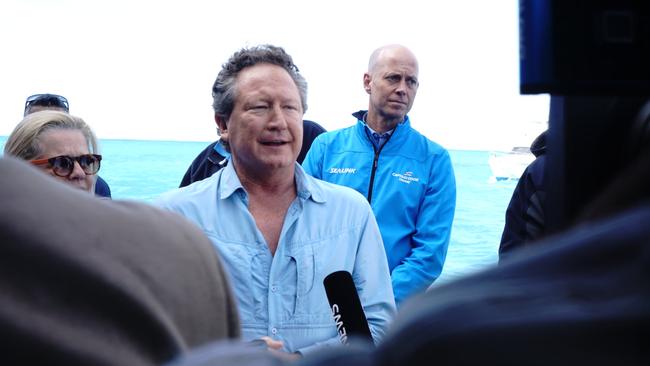 Philanthropist Andrew 'Twiggy' Forrest aboard his marine research vessel Pangaea Ocean Explorer.