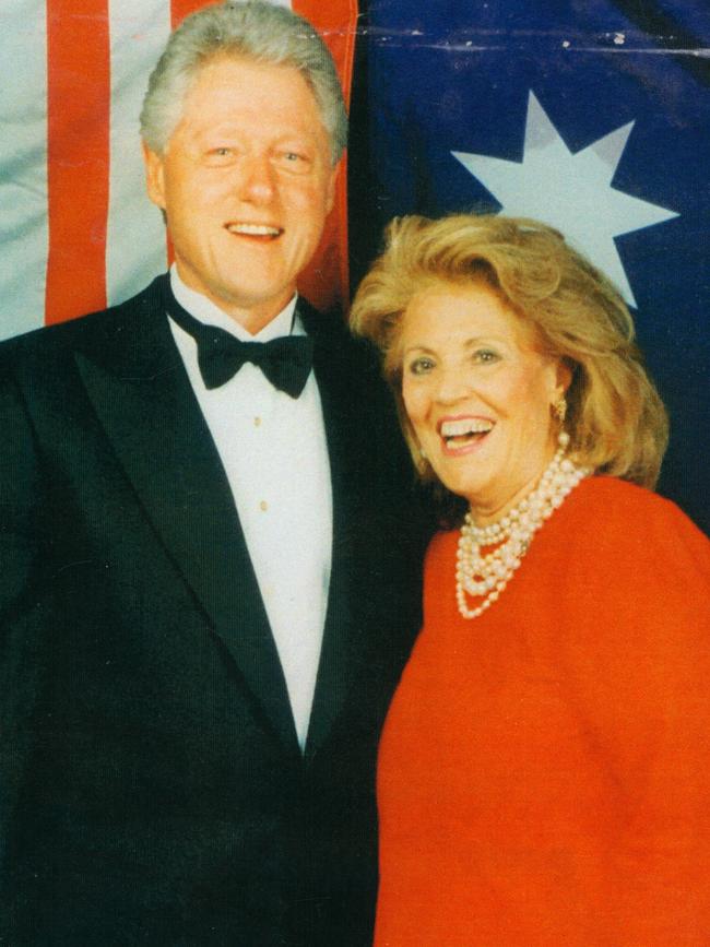 Lillian Frank and former US president Bill Clinton.