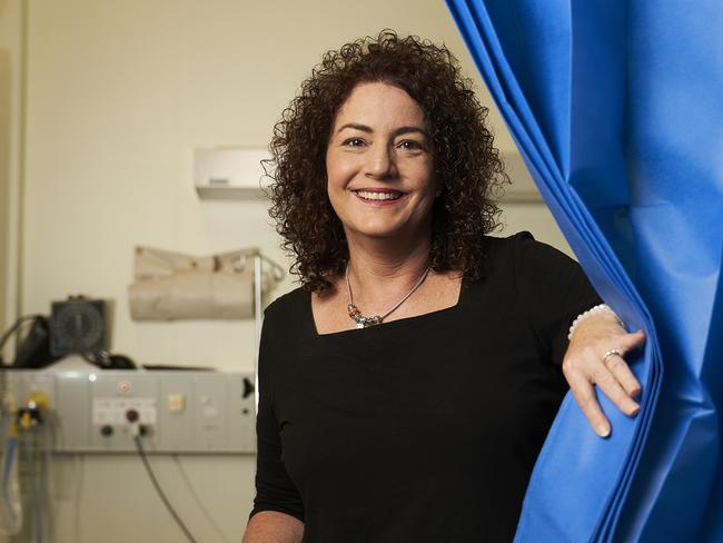 Caroline Evans at Glenelg Hospital where Caroline was born and continues to work at in Glenelg South, Thursday, Nov. 25, 2021. Picture: MATT LOXTON