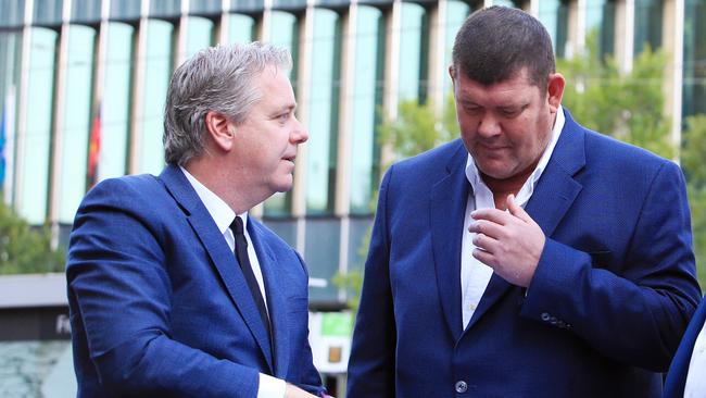 Todd Nisbet, left, and James Packer have their eyes on a potential property play in Melbourne. Picture: Aaron Francis