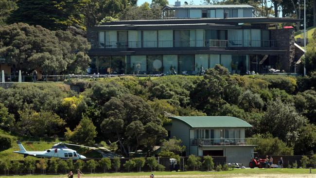 Lindsay Fox's Portsea mansion, where he has been in isolation.