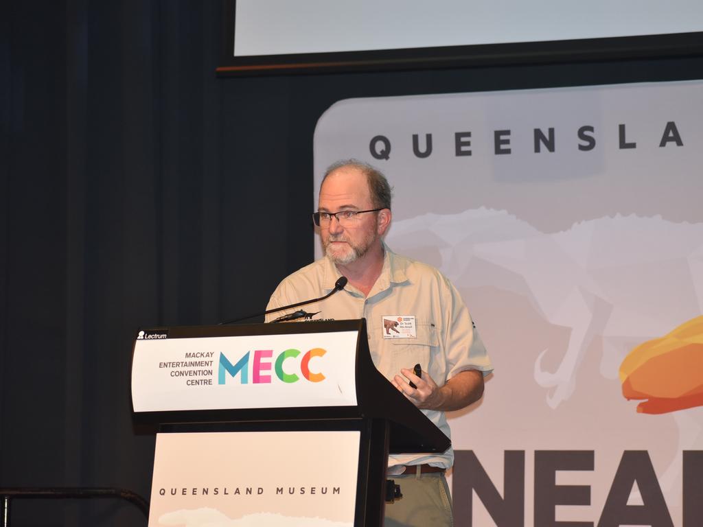 Dr Scott Hocknull at the Queensland Museum Unearthed event in Mackay, August 2021. Picture: Lillian Watkins