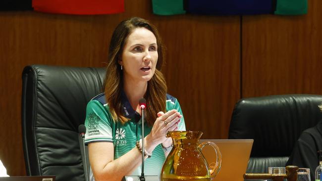 Cairns Mayor Amy Eden chaired her first council ordinary meeting at the council chambers earlier this week. Picture: Brendan Radke