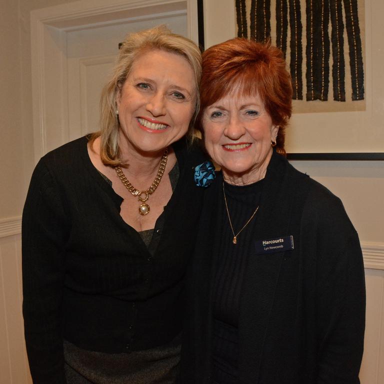 Jodi Russell and Lyn Newcomb at Mudgeeraba Chamber of Commerce dinner at House of Eco Studio, Mudgeeraba. Picture: Regina King.