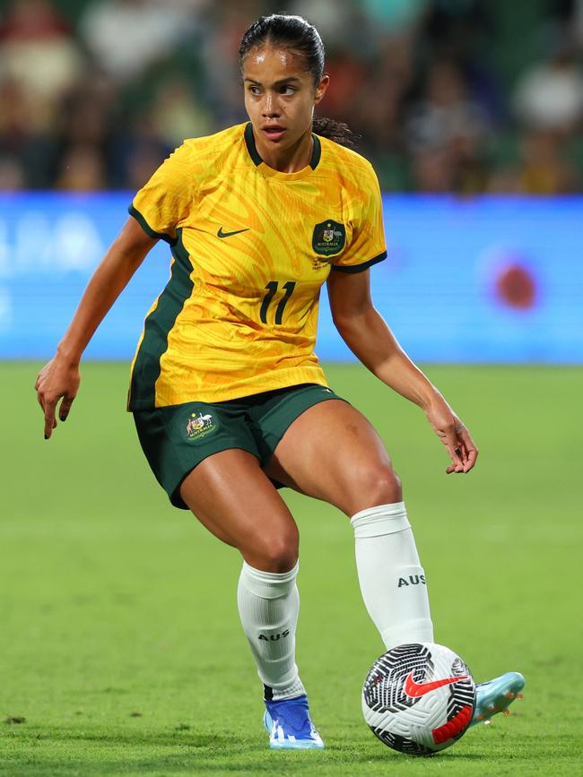 Fowler at the Women's Asian Olympic Qualifier match between Australia Matildas and IR Iran in October. Picture: James Worsfold