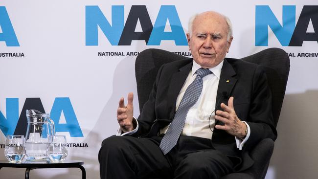 Former prime minister John Howard discussing the release of the 2004 cabinet papers.