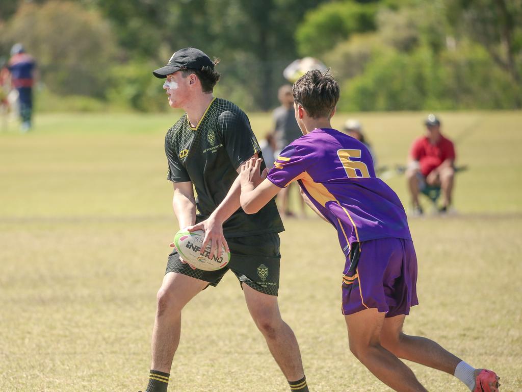 St Laurence's V St Josephs at the 2024 Gold Coast Titans All Schools Touch Football Picture: Glenn Campbell