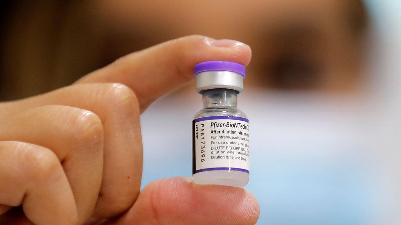 Pfizer CEO Albert Bourla said a vaccine that targets the omicron variant of Covid will be ready in March, and the company’s already begun manufacturing the doses. Picture: Javier Torres/AFP