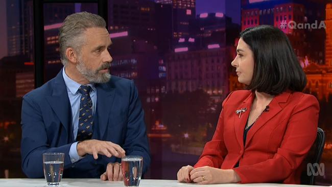 Dr Peterson featured on Q&amp;A. Picture: ABC.