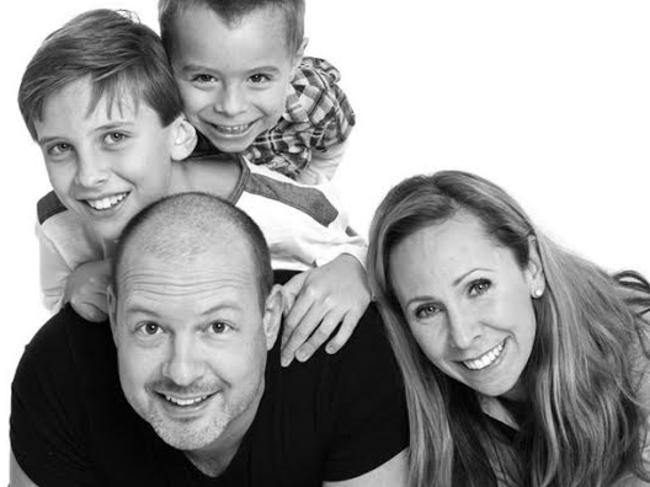 Adam and Karin Whittington and their two sons. Picture: Supplied