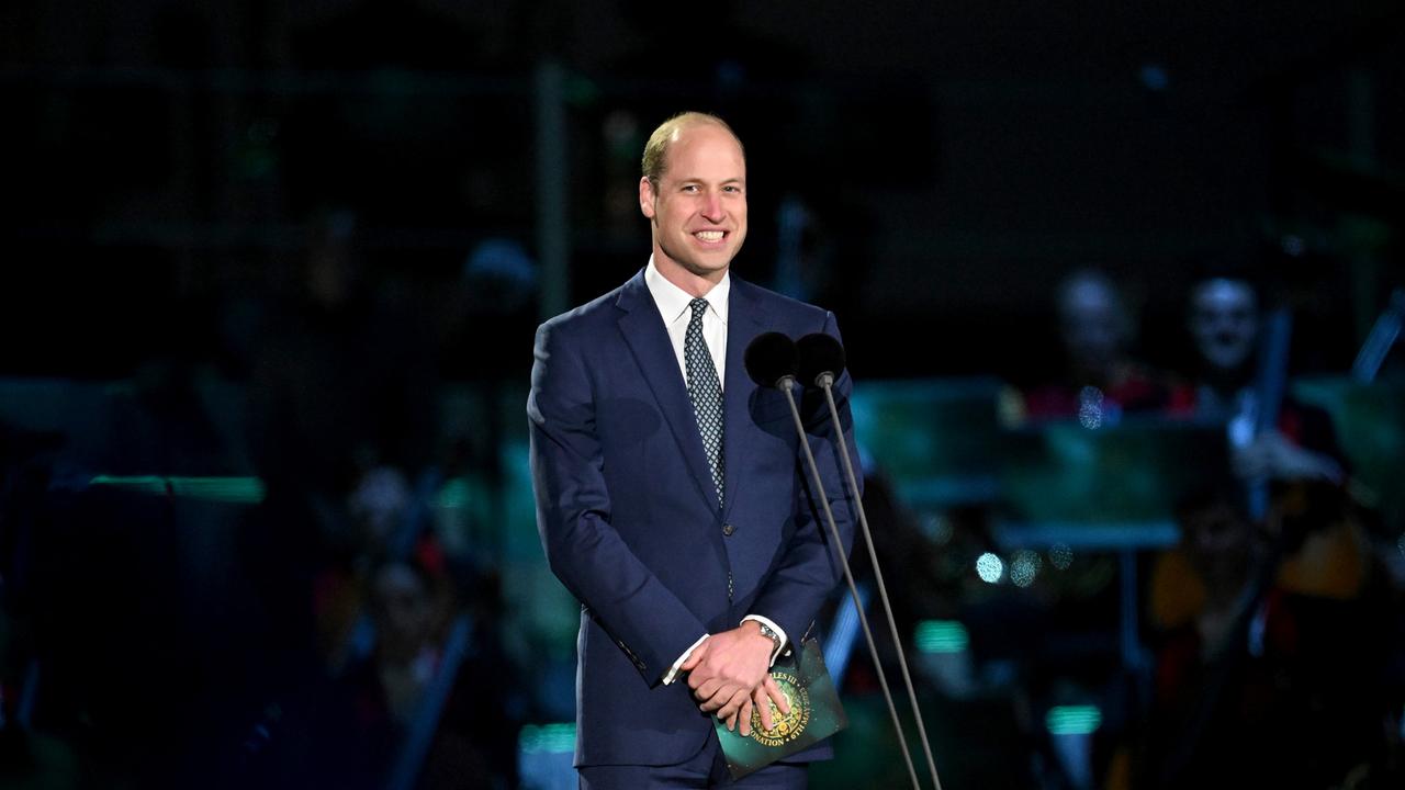 The Prince of Wales paid tribute to his father on stage during the Coronation Concert. Picture: Getty Images