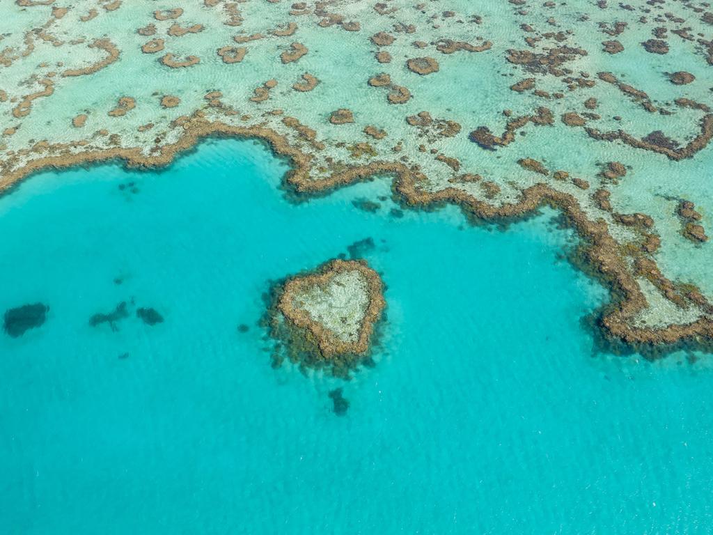 The only way to appreciate Heart Reef is from above.