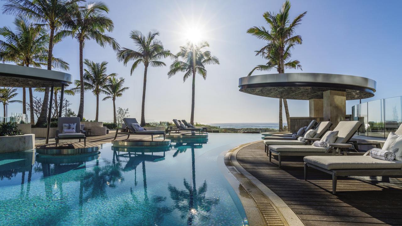 The rooftop pool in the luxurious Jewel Private Residences on the Gold Coast.