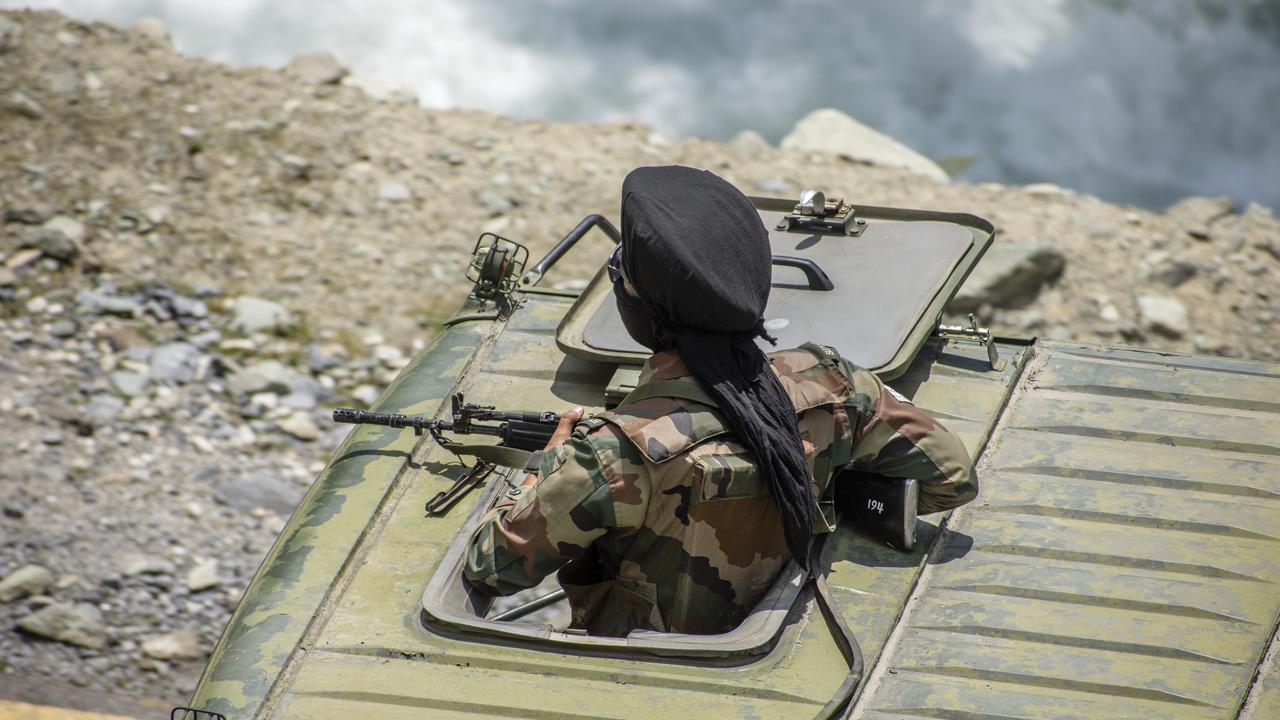 This photo was taken in 2020 when Chinese and Indian troops attacked each other with batons and rocks. Picture: Yawar Nazir/Getty Images