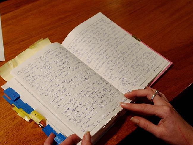 The diary of Kathleen Folbigg, which made up part of the evidence that led to her conviction