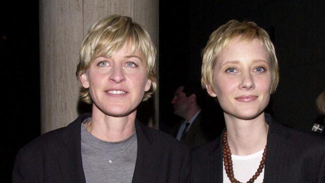 Heche (right) famously dated talk show queen Ellen DeGeneres for three years in the late ’90s. Picture: AFP