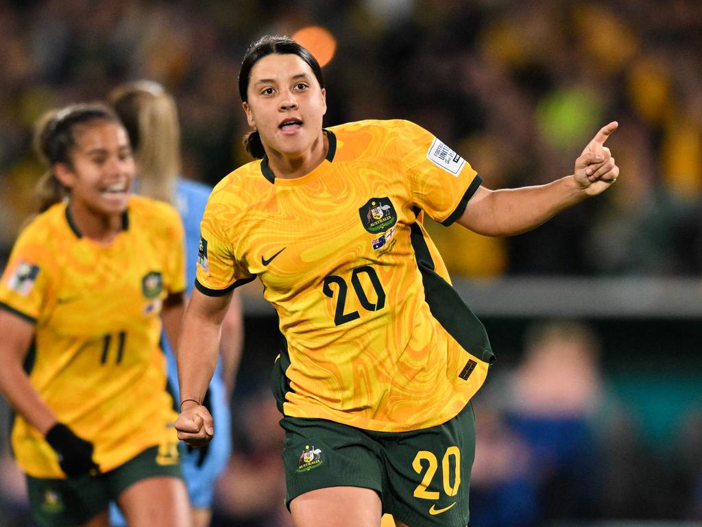 The Matildas captain is currently recovering from an ACL injury. Picture: AFP