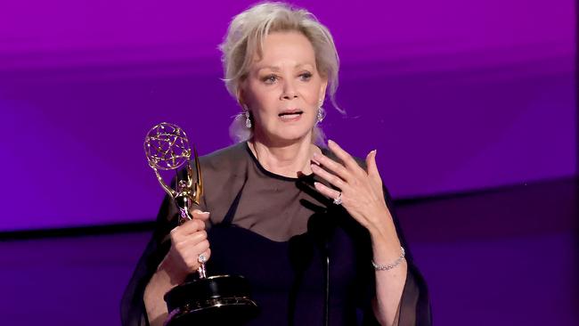 Jean Smart accepts the Outstanding Lead Actress in a Comedy Series award for Hacks. Picture: Kevin Winter/Getty Images