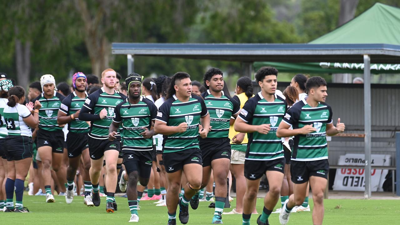 Dan Malum (green and black headgear). Norths v Sunnybank colts Saturday April 20, 2024. Picture, John Gass