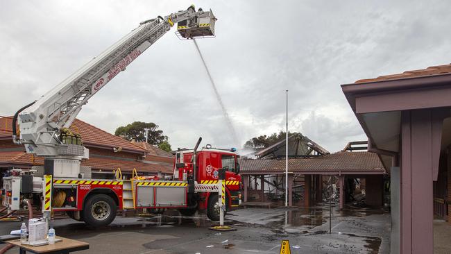 A fire has ripped through the old school building at Sandringham Primary School. Picture: Sarah Matray