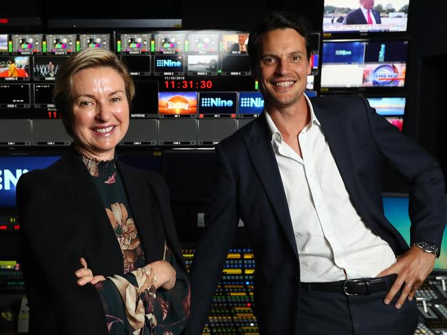 11/10/2018:  Nine's commercial director of digital sales Pippa Leary and program director Hamish Turner at their headquarters in Willoughby. Hollie Adams/The Australian