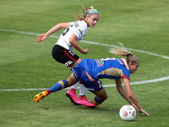 Ellie Carpenter has been one Western Sydney’s most consistent performers in the early stages of the club’s W-League campaign. Picture: Ashley Feder/Getty Images