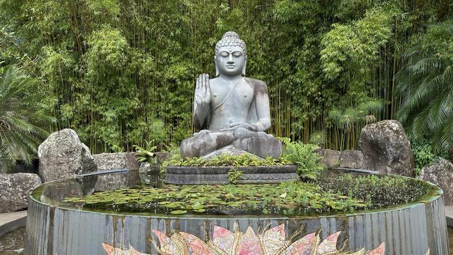 Buddha statue at Crystal Castle. Picture: Savannah Pocock