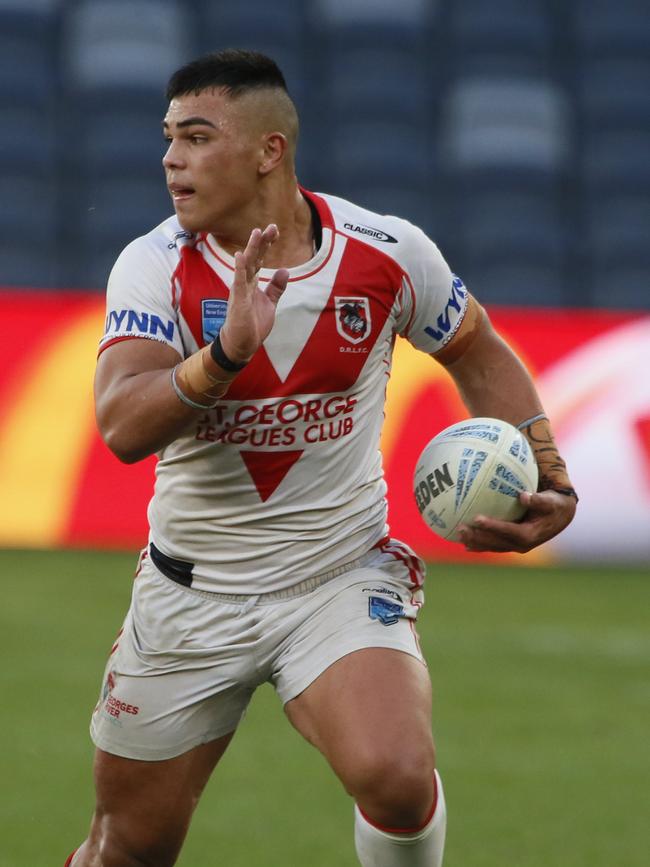 Jacob Halangahu. Picture: Warren Gannon Photography. NSWRL Junior Reps grand final, SG Ball Cup. St George Dragons vs Canterbury Bulldogs at CommBank Stadium, 27 April 2024.