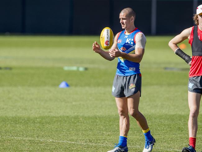 Jacob Dawson at Gold Coast Suns training. Picture: Jerad Williams.