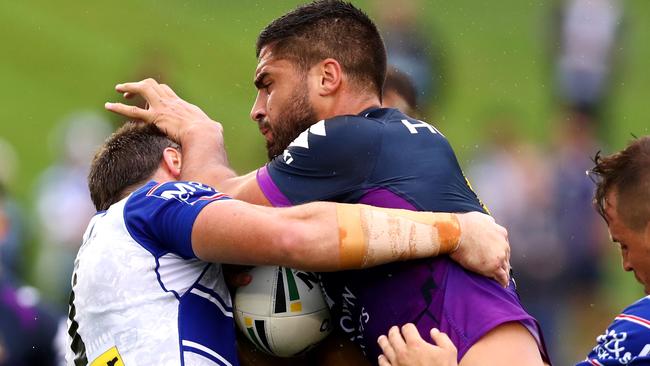 Storm star Jesse Bromwich’s faces time out with a thumb injury. Picture: Gregg Porteous