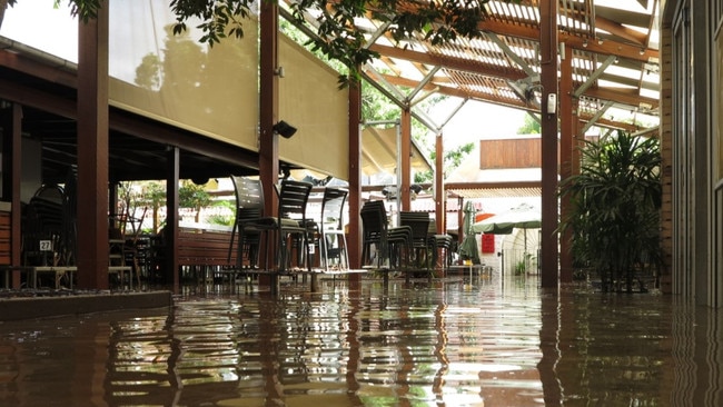 Flooding inside the hotel. Picture: Facebook