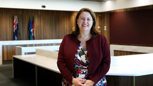 Ipswich Mayor Teresa Harding inside the council’s new chambers.