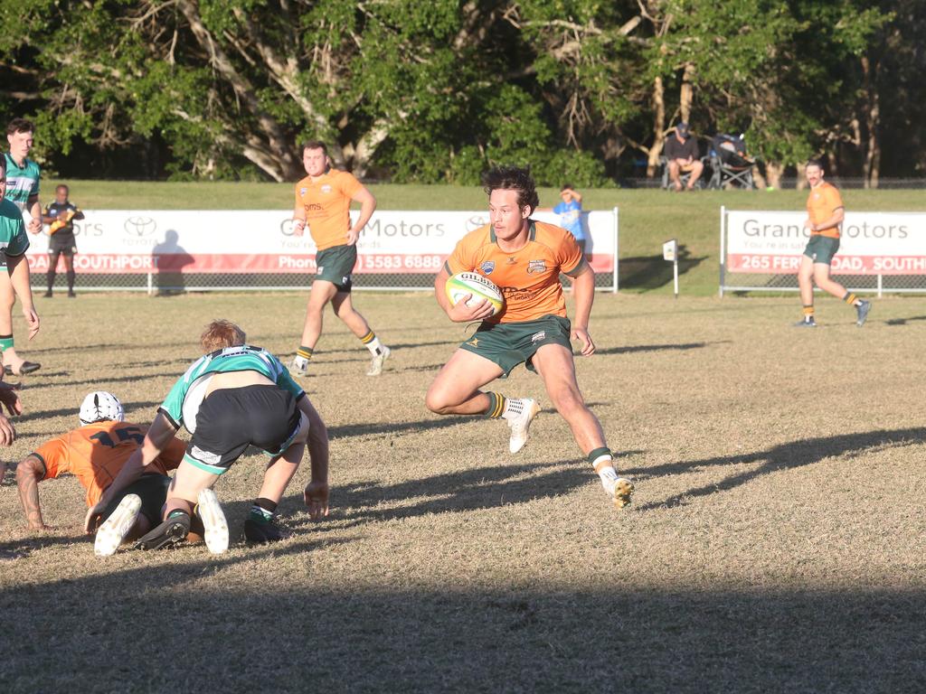 GCDRU round 11 first grade - Surfers Paradise Dolphins vs. PBC Alleygators. Bailey Bocock. 22 June 2024 Surfers Paradise Picture by Richard Gosling