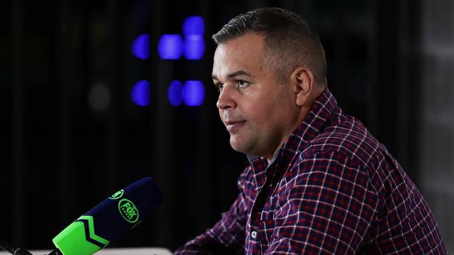 Coach Anthony Seibold can’t explain the Broncos’ fadeouts in games. Picture: Getty Images