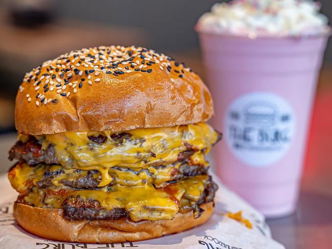 The Burg’s triple cheeseburg and thick shake is second to none.