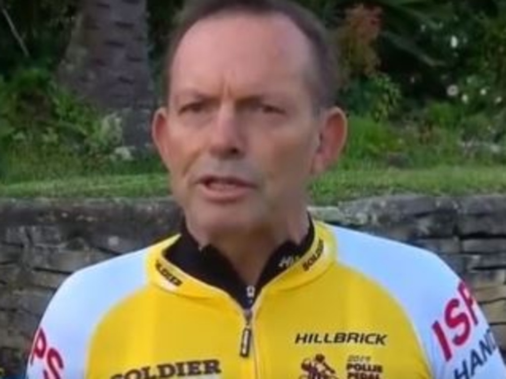 Tony Abbott speaking this morning. Picture: Today