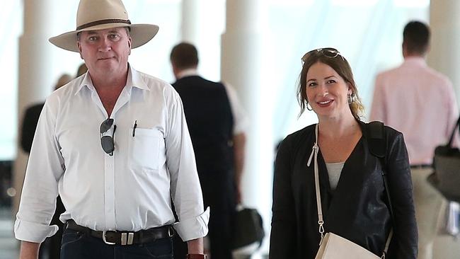 Former Deputy Prime Minister Barnaby Joyce and Vikki Campion. Picture: Kym Smith.