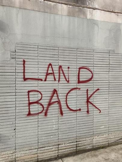 Slogans supporting Hamas were also written on the electorate office in inner-Melbourne Brunswick. Picture: Office of Peter Khalil