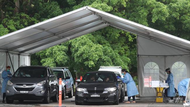 The stigma of the ‘Avalon cluster’ was something that had to be addressed, Mr Stokes said. Pictured are COVID tests being done at the Avalon drive through testing clinic in Avalon Beach. Picture: Tim Hunter.