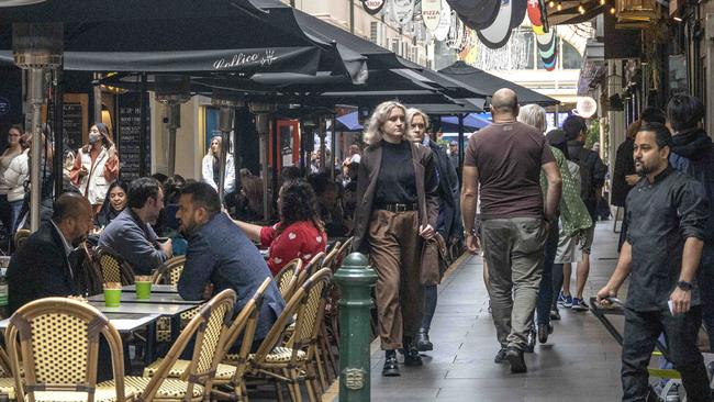 Melbourne is at its best when its iconic laneways are buzzing, and it’s up to all of us to visit, eat, drink and spend up. Picture: David Geraghty