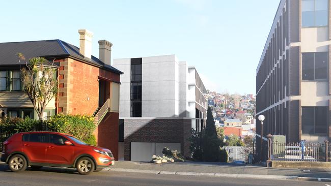 Proposed $8m apartments at 201 Macquarie Street, Hobart. Picture: Rosevear &amp; Stephenson Pty Ltd