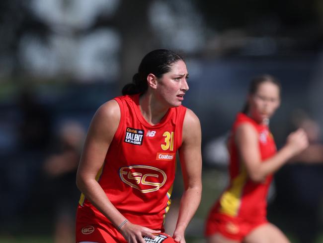 Dekota Baron of the Gold Coast Suns U18 girls academy in action during the 2024 Coates Talent League. Picture: Rob Lawson/AFL Photos.