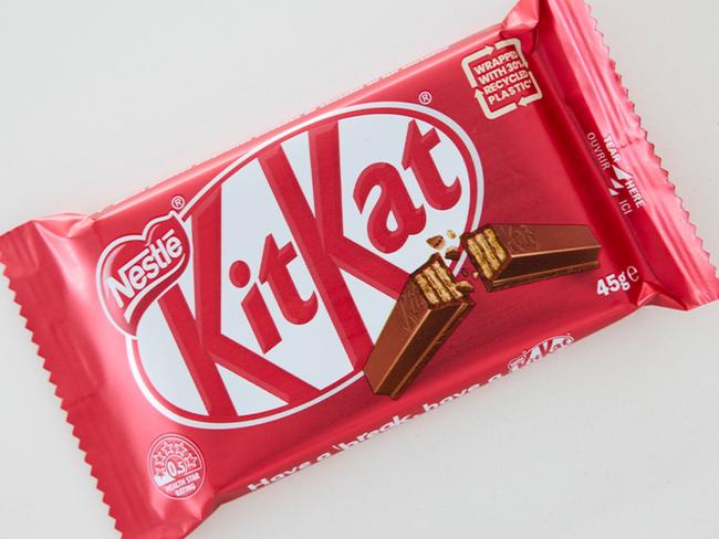 KitKat also recently announced it will wrap its 45g bars using 30 per cent recycled plastic. Picture: Supplied