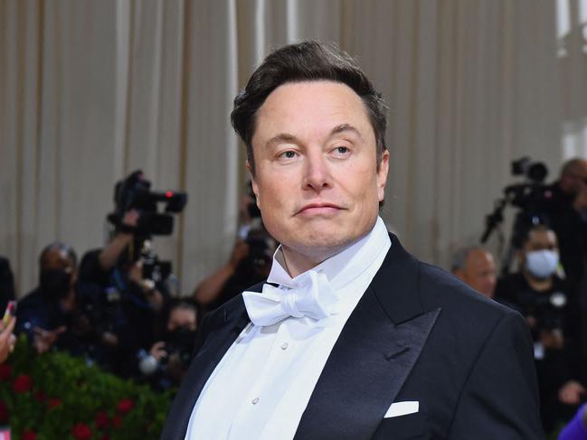 Elon Musk, pictured at the 2022 Met Gala in New York, has hit back at Scott Farquhar’s Twitter barb. Picture: Angela Weiss / AFP