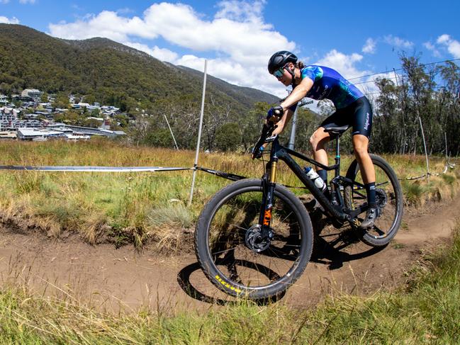 Izzy Flint in action at the Mountain Bike National Championships. Picture: AusCycling/Matt Rousu